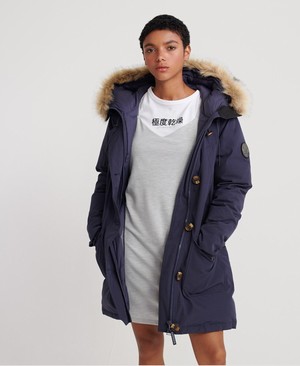 Superdry Rookie Down Parka Női Kabát Sötétkék | IMHPU2698